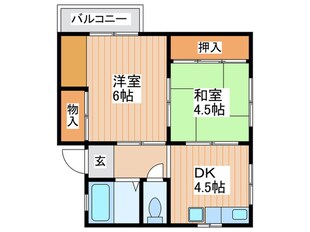 鴻和ハイツの物件間取画像